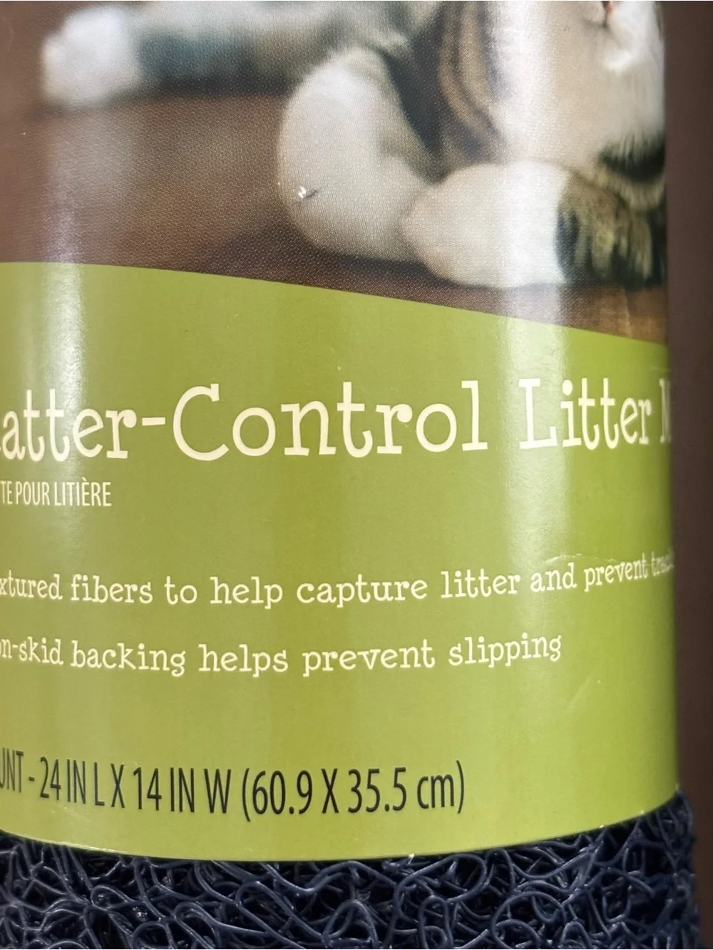 Scatter Control Kitty Litter Mats. Set of Two. 24x14 Inches. Brand New.